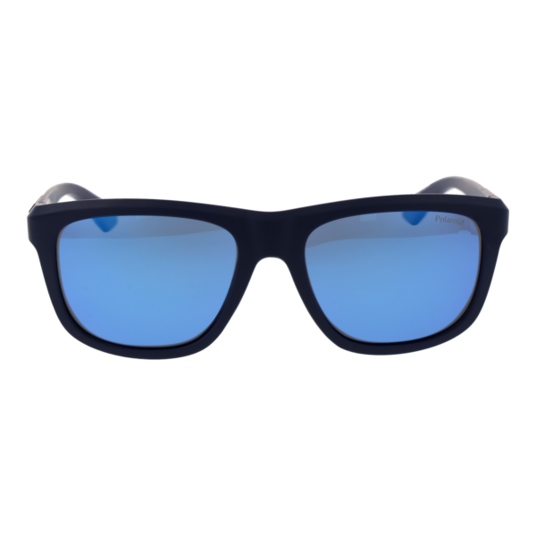 Polaroid Sonnenbrille PLD 2163/S 54FLL5X – Frontansicht mit Polycarbonat Rahmen und Grau Gläsern