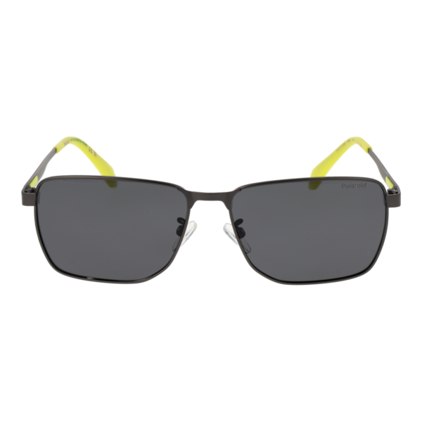Polaroid Sonnenbrille PLD 2171/G/S/X 58R80M9 – Frontansicht mit Metall Rahmen und Grau Gläsern