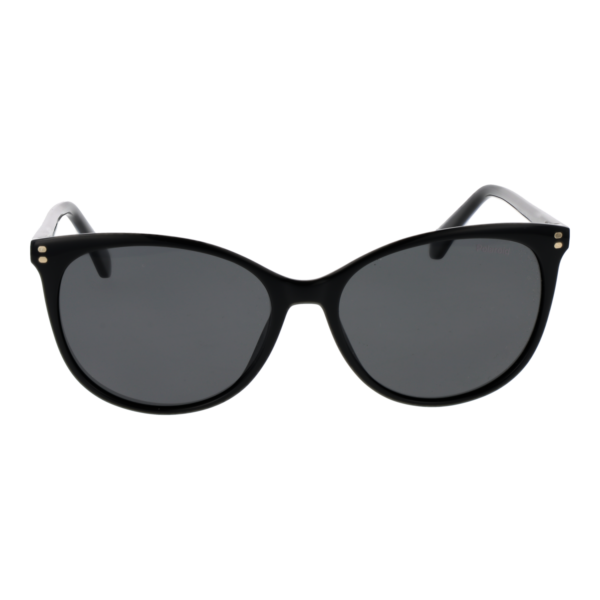 Polaroid Sonnenbrille PLD 4200/S/X 56807M9 – Frontansicht mit Azetat Rahmen und Grau Gläsern