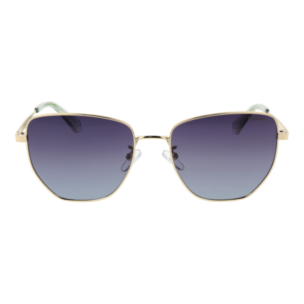 Polaroid Sonnenbrille PLD 4204/G/S/X 56J5GWJ – Frontansicht mit Metall Rahmen und Grau Gläsern