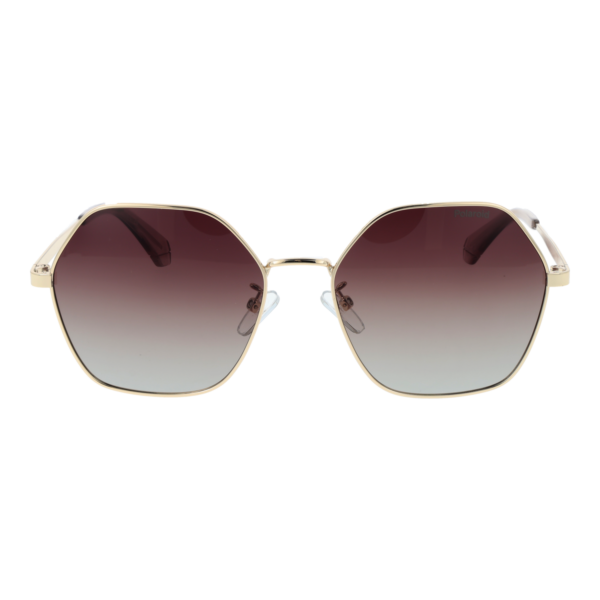 Polaroid Sonnenbrille PLD 4205/G/S/X 5601QLA – Frontansicht mit Metall Rahmen und Braun Gläsern