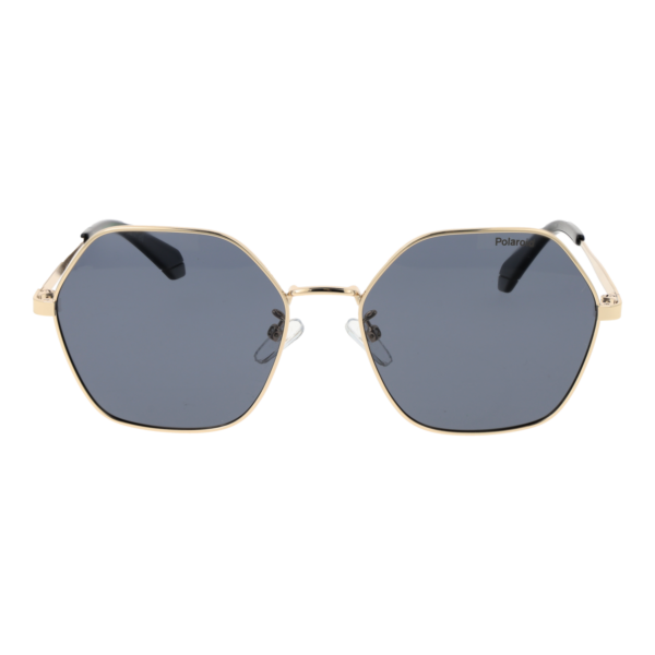 Polaroid Sonnenbrille PLD 4205/G/S/X 562F7M9 – Frontansicht mit Metall Rahmen und Grau Gläsern