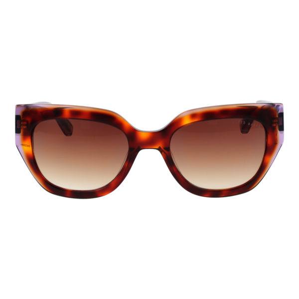 Ted Baker Sonnenbrille TB1757 53100 – Frontansicht mit Azetat Rahmen und Braun Gläsern