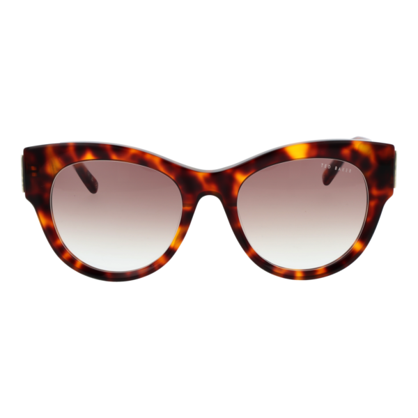 Ted Baker Sonnenbrille TB1766 52100 – Frontansicht mit Azetat Rahmen und Braun Gläsern