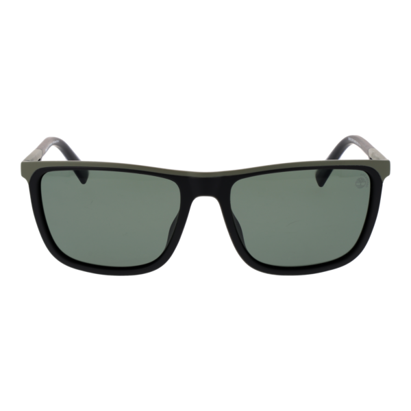 Timberland Sonnenbrille TB9302 5902R – Frontansicht mit Kunststoff Rahmen und Grün Gläsern