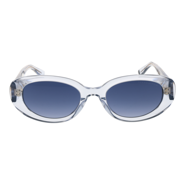Tommy Hilfiger Sonnenbrille TH 2344/S 52MVU08 – Frontansicht mit Azetat Rahmen und Blau Gläsern
