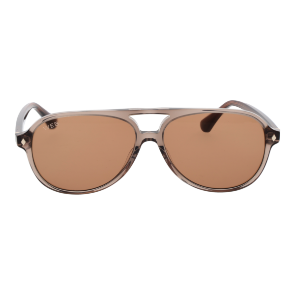 Web Sonnenbrille WE0368 5945E – Frontansicht mit Azetat Rahmen und Braun Gläsern