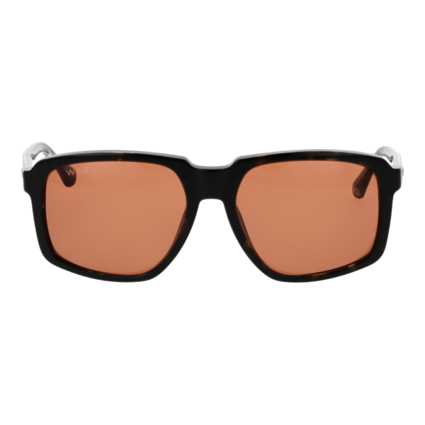 Web Sonnenbrille WE0378 5856J – Frontansicht mit Azetat Rahmen und Rot Gläsern