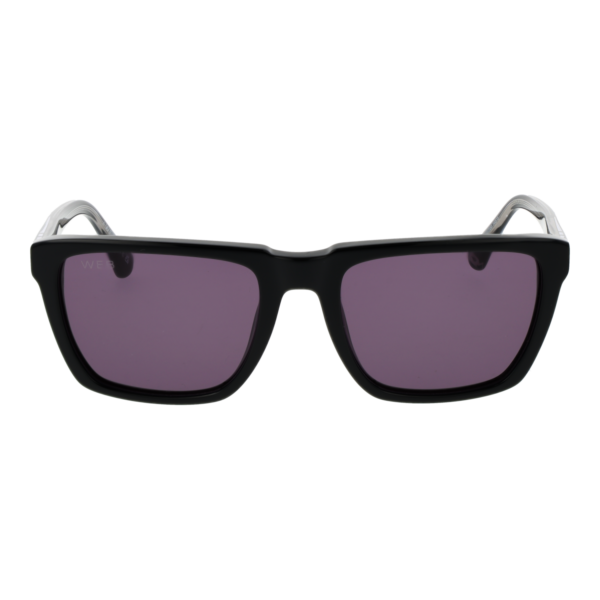 Web Sonnenbrille WE0379 5505A – Frontansicht mit Azetat Rahmen und Lila Gläsern