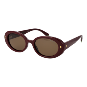 Polaroid Oval Sonnenbrille PLD 6253/S/X 52LHFSP in Burgunder – 45° Seitenansicht