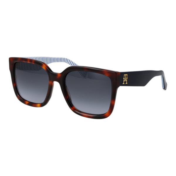 Tommy Hilfiger Sonnenbrille TH 2342/S 5605L08 – 45° Seitenansicht Tommy Hilfiger Quadrat Sonnenbrille TH 2342/S 5605L08 in Braun – 45° Seitenansicht