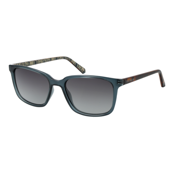 Ted Baker Quadrat Sonnenbrille TB1529 53625 in Blau – 45° Seitenansicht