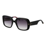 Ted Baker Quadrat Sonnenbrille TB1730 53001 in Schwarz – 45° Seitenansicht