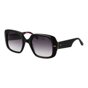 Ted Baker Quadrat Sonnenbrille TB1730 53001 in Schwarz – 45° Seitenansicht