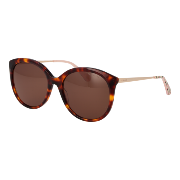 Ted Baker Schmetterling Sonnenbrille TB1741 55100 in Braun – 45° Seitenansicht