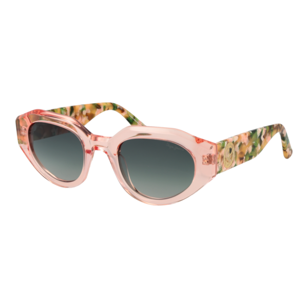 Pepe Jeans Oval Sonnenbrille PJ7474 50206P in Rosa – 45° Seitenansicht