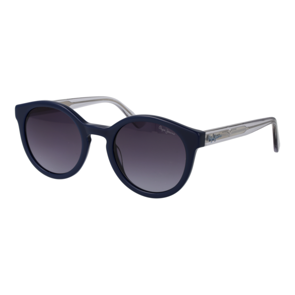 Pepe Jeans Rund Sonnenbrille PJ7481 51603 in Blau – 45° Seitenansicht