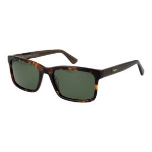 Pepe Jeans Rechteck Sonnenbrille PJ7482 54101P in Havanna – 45° Seitenansicht