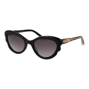 Ted Baker Katzenaugen Sonnenbrille TB1755 53001 in Schwarz – 45° Seitenansicht