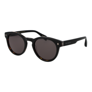 Ted Baker Rund Sonnenbrille TB1752 51001 in Schwarz – 45° Seitenansicht