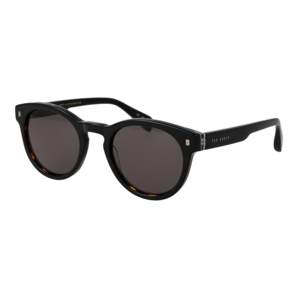 Ted Baker Sonnenbrille TB1752 51001 – 45° Seitenansicht Ted Baker Rund Sonnenbrille TB1752 51001 in Schwarz – 45° Seitenansicht