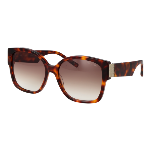 Ted Baker Quadrat Sonnenbrille TB1767 56100 in Braun – 45° Seitenansicht