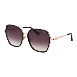 Ted Baker Geometric Sonnenbrille TB1776 58001 in Schwarz – 45° Seitenansicht