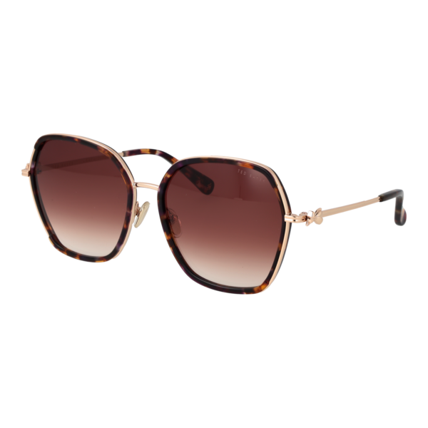 Ted Baker Quadrat Sonnenbrille TB1776 58703 in Braun – 45° Seitenansicht