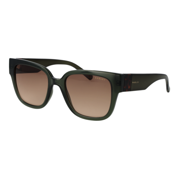 Radley Quadrat Sonnenbrille RDS-6556 54107 in Oliv – 45° Seitenansicht