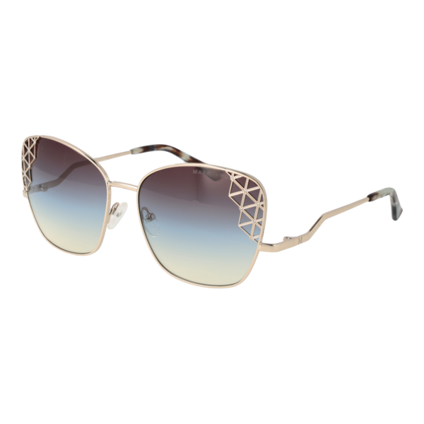 Marciano by Guess Schmetterling Sonnenbrille GM0830 6133W in Gold – 45° Seitenansicht