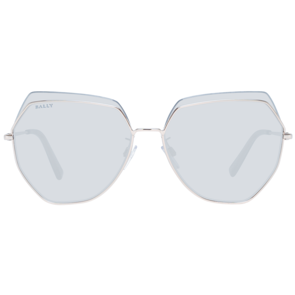 Bally Sonnenbrille BY0076-D 6128C – Frontansicht mit Metall Rahmen und Grau Gläsern