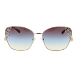 Marciano by Guess Sonnenbrille GM0830 6133W – Frontansicht mit Metall Rahmen und Blau Gläsern