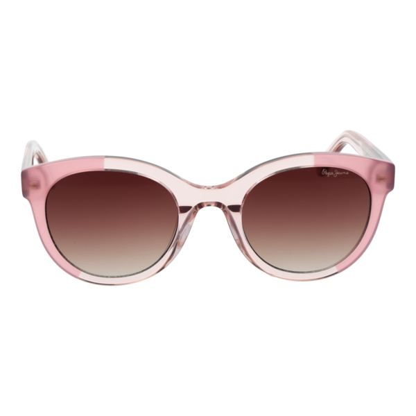 Pepe Jeans Sonnenbrille PJ7471 50247 – Frontansicht mit Azetat Rahmen und Braun Gläsern