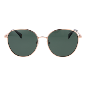 Polaroid Sonnenbrille PLD 6215/S/XN 56DDBUC – Frontansicht mit Metall Rahmen und Grün Gläsern