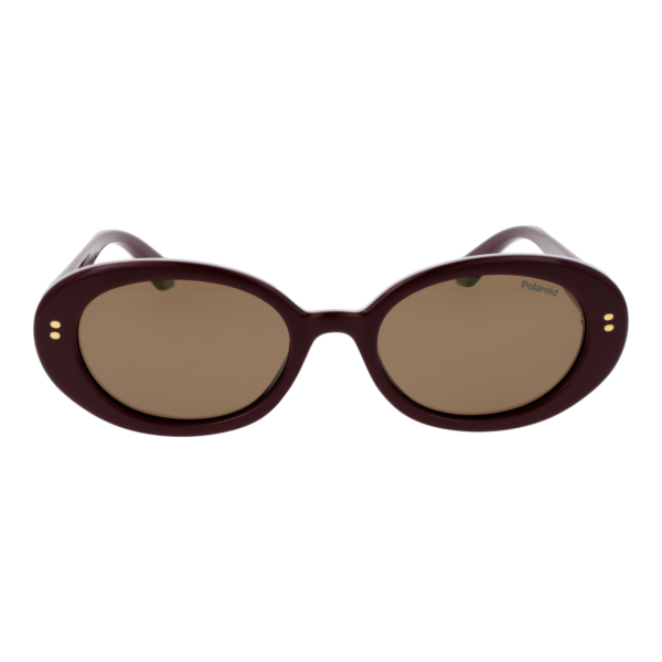 Polaroid Sonnenbrille PLD 6253/S/X 52LHFSP – Frontansicht mit Polycarbonat Rahmen und Braun Gläsern