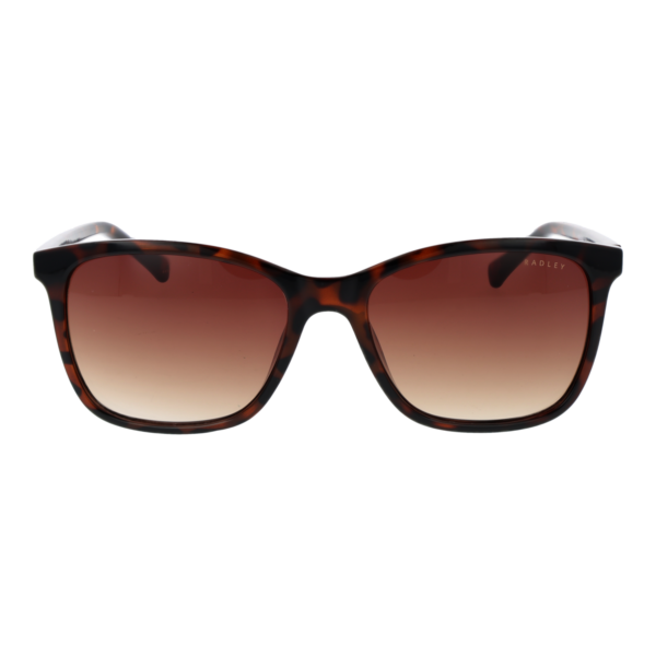 Radley Sonnenbrille RDS-6563 55102 – Frontansicht mit Polycarbonat Rahmen und Braun Gläsern