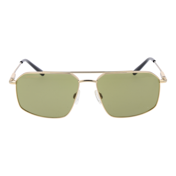 Serengeti Sonnenbrille SS546005 Wayne – Frontansicht mit Metall Rahmen und Grün Gläsern