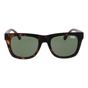 Superdry Sonnenbrille SDS-BYRONVILLE 53102A – Frontansicht mit Polycarbonat Rahmen und Grün Gläsern