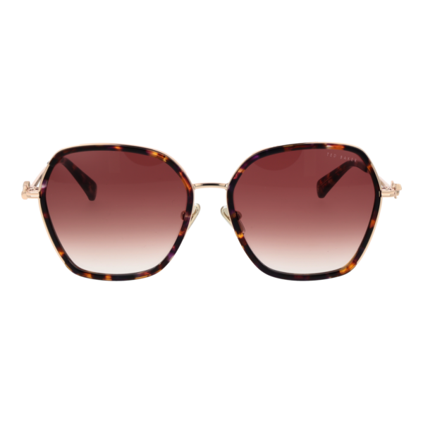 Ted Baker Sonnenbrille TB1776 58703 – Frontansicht mit Azetat Rahmen und Rosa Gläsern