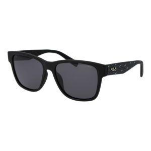 Fila Quadrat Sonnenbrille SFI118 55U28P in Schwarz – 45° Seitenansicht