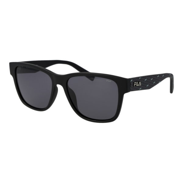 Fila Quadrat Sonnenbrille SFI118 55U28P in Schwarz – 45° Seitenansicht
