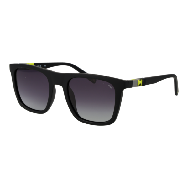 Fila Quadrat Sonnenbrille SFI527 52U28P in Schwarz – 45° Seitenansicht