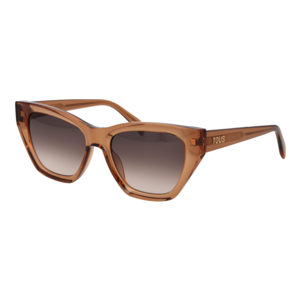 Tous Katzenaugen Sonnenbrille STOB85 530D67 in Braun – 45° Seitenansicht