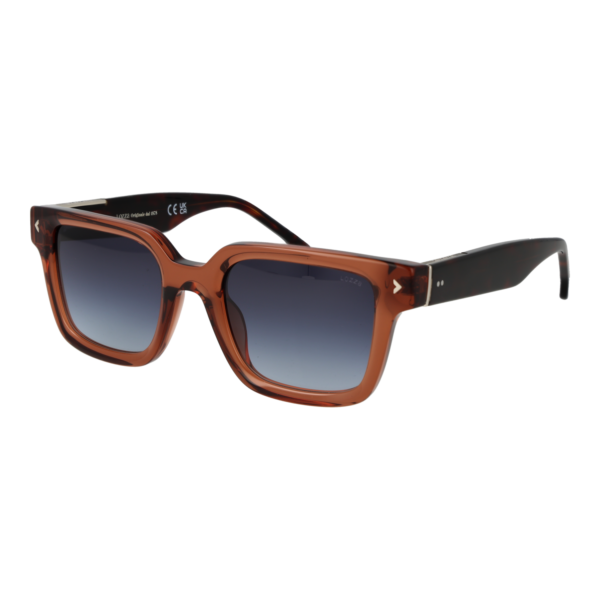 Lozza Rechteck Sonnenbrille SL4338 5206ME in Braun – 45° Seitenansicht