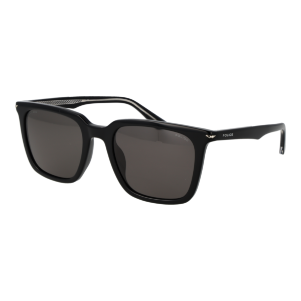 Police Quadrat Sonnenbrille SPLL80 54700P in Schwarz – 45° Seitenansicht