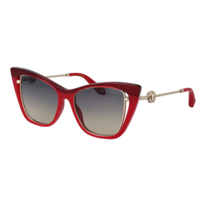 Roberto Cavalli Katzenaugen Sonnenbrille SRC033V 5309EZ in Rot – 45° Seitenansicht