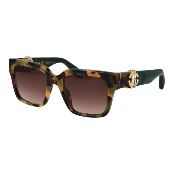 Roberto Cavalli Quadrat Sonnenbrille SRC040M 540AGG in Havanna – 45° Seitenansicht