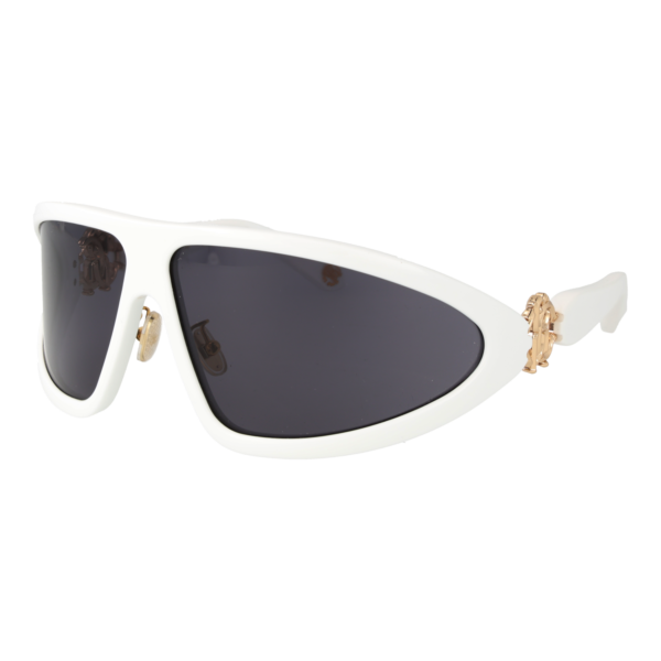 Roberto Cavalli Sonnenbrille SRC042 7904AO – 45° Seitenansicht Roberto Cavalli Monoscheibe Sonnenbrille SRC042 7904AO in Weiß – 45° Seitenansicht