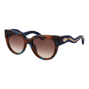 Roberto Cavalli Schmetterling Sonnenbrille SRC054 5309UV in Mehrfarbig – 45° Seitenansicht