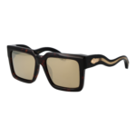 Roberto Cavalli Quadrat Sonnenbrille SRC055 55743G in Havanna – 45° Seitenansicht